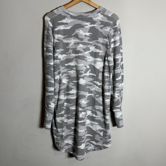 Athleta Balance Printed Mini Dress Camo French Terry Women's Medium Gray NWOT - Picture 10 of 14